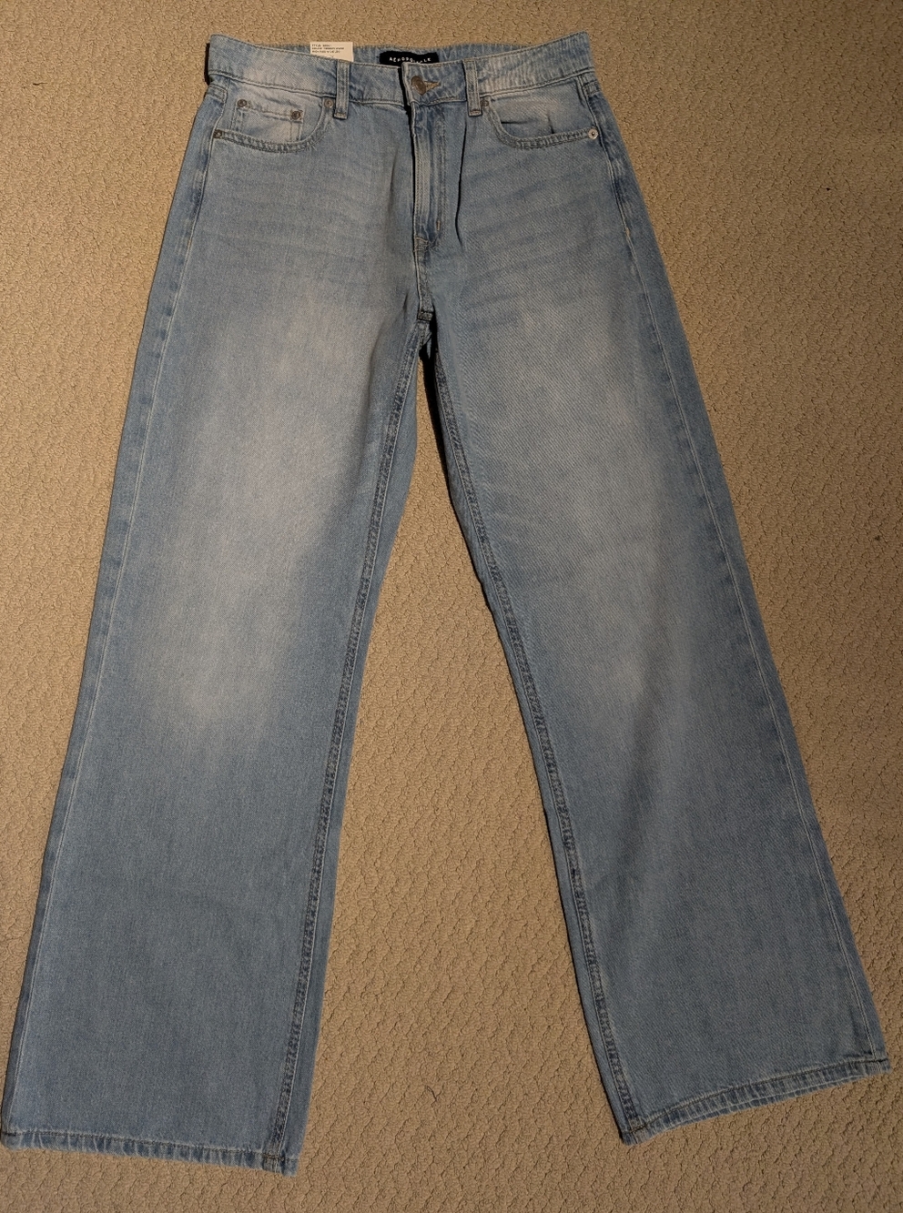 Aeropostale High Rise Wide Leg Medium Wash Jeans NWT Women's Size 8 - Picture 4 of 9